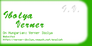 ibolya verner business card